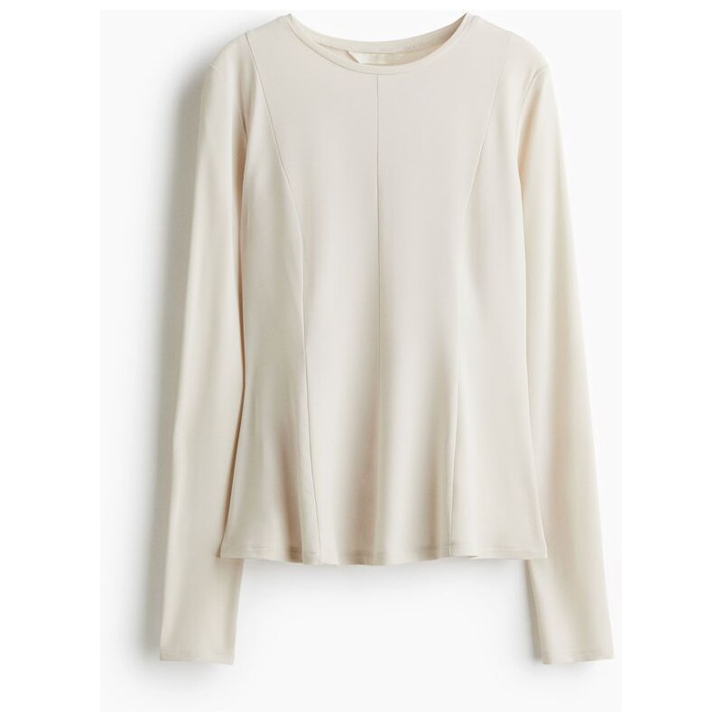 H&M - Top peplum - Světle Béžová