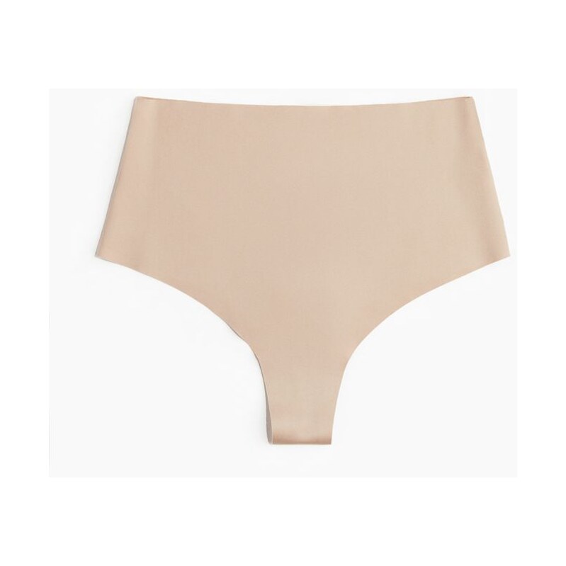 H&M - Kalhotky brazilian z mikrovlákna Medium Shape - béžová 108510160