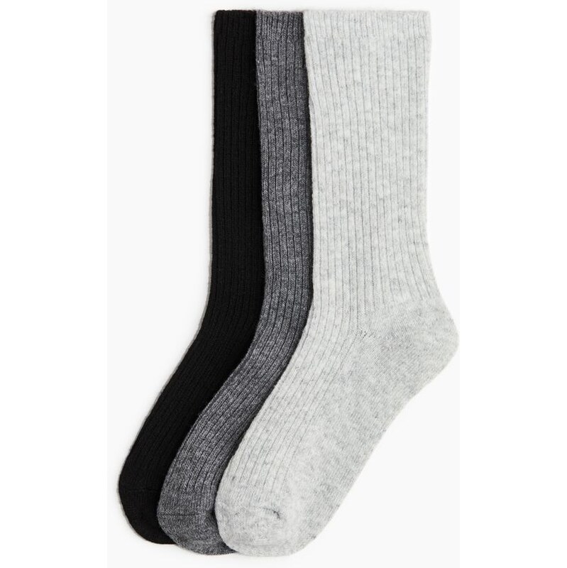 H&M - Ponožky: balení po 3 - šedá 108510210