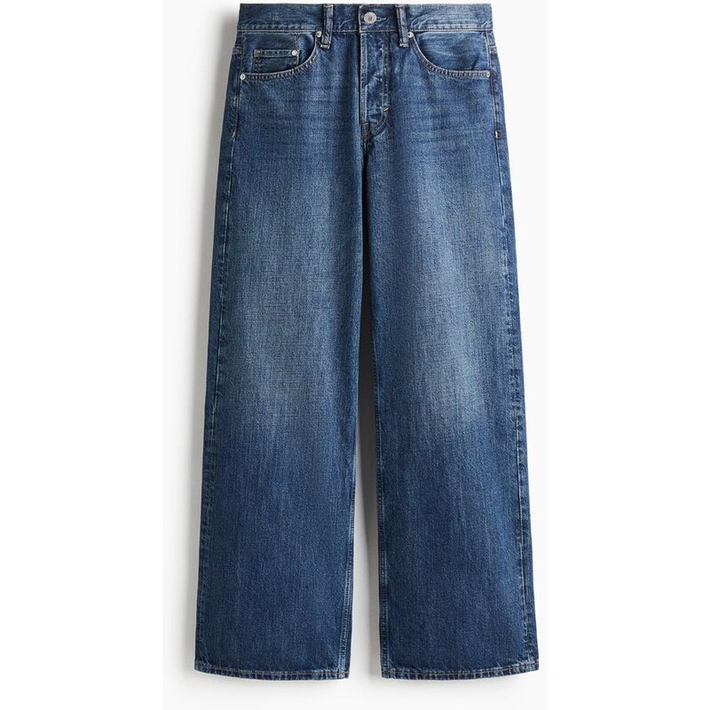 H&M - Loose Straight Jeans - Denim Blue