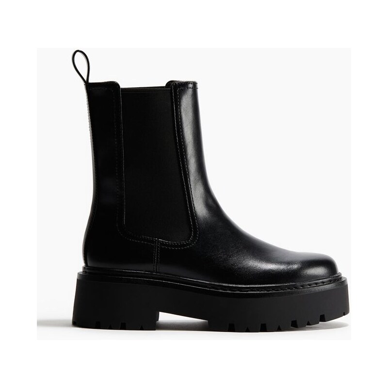 H&M - Robustní vysoké boty chelsea - černá 108529600