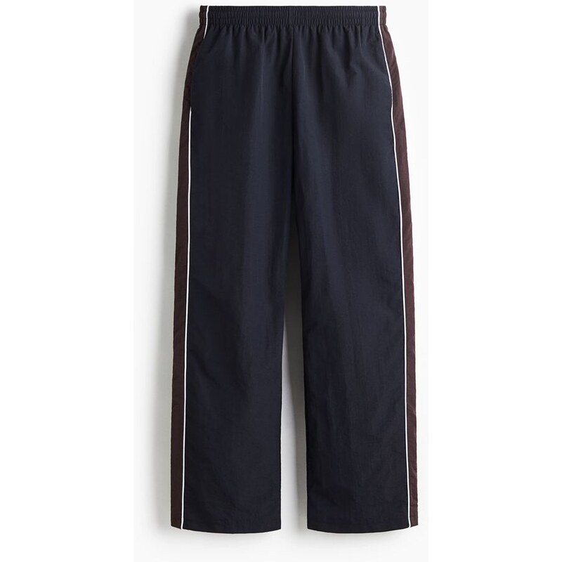 H&M - Sportovní kalhoty Relaxed Fit - Námořnická Modř/Vínová