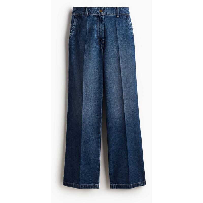 H&M - Wide High Jeans - Denim Blue
