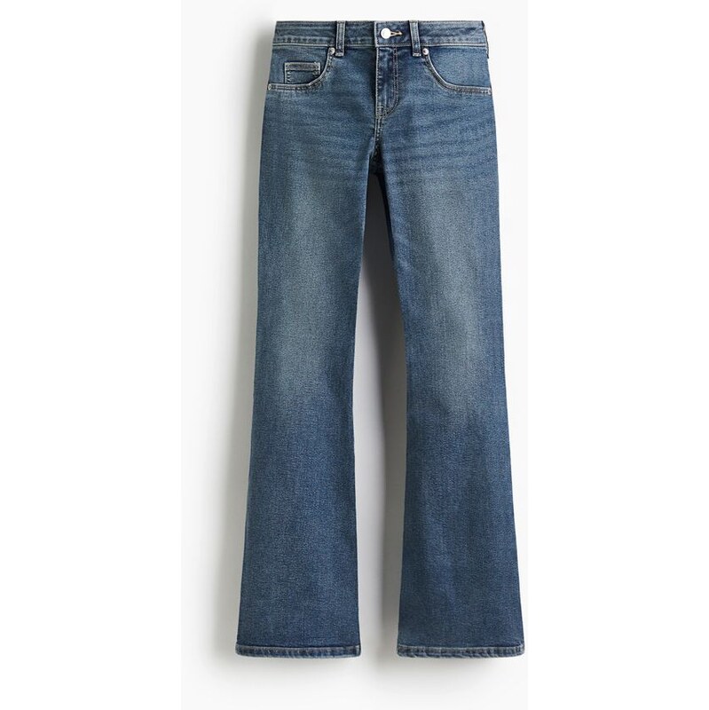 H&M - Flared Low Jeans - Denim Blue