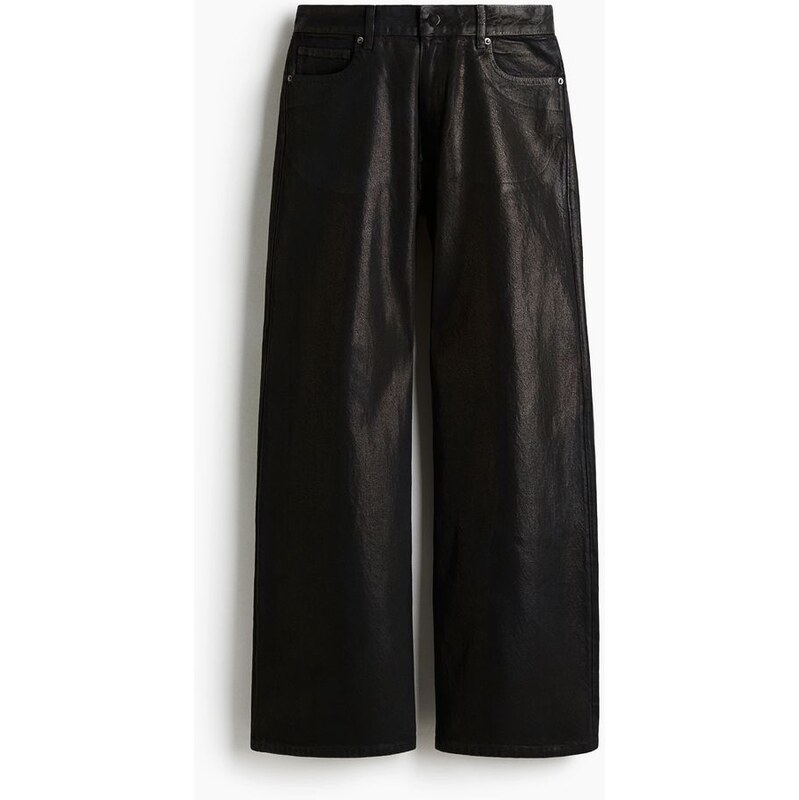 H&M - Džíny z potažené látky - Černá