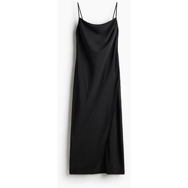 H&M - Šaty na ramínkas páskovým detailem - Černá