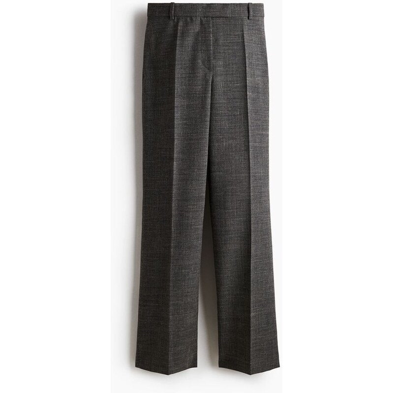 H&M - Kalhoty bootcut z vlněné směsi - Tmavě Šedá