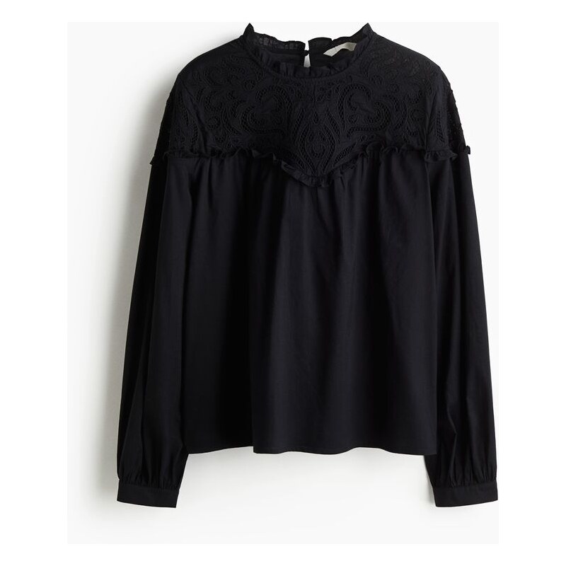 H&M - Halenkas madeirou - Černá