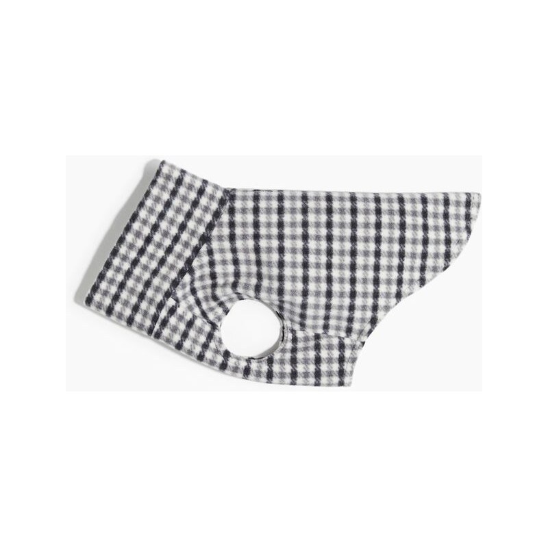 H&M - Flísový obleček pro psa - Bílá/Kostka Gingham