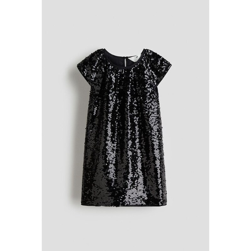 H&M - Flitrové šaty - Černá