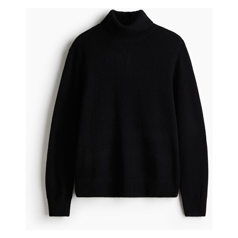 H&M - Vlněný svetr Regular Fit - Černá