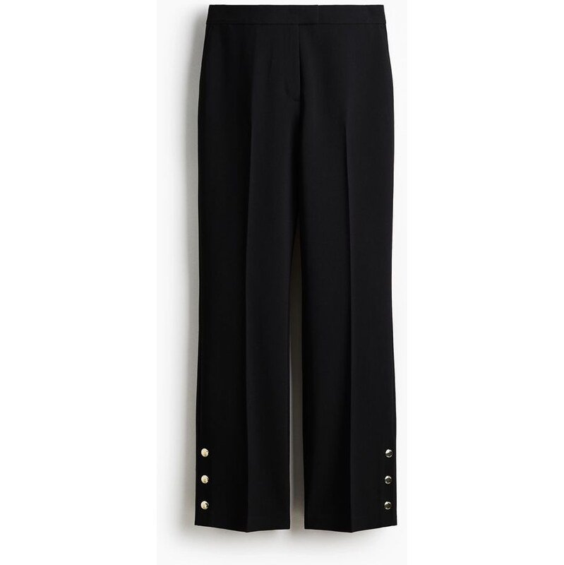 H&M - Kalhoty Bootcut - Černá