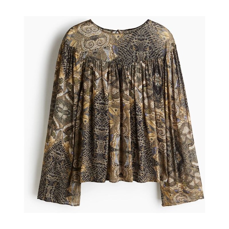 H&M - Vzorovaná halenka - zelená 108729829