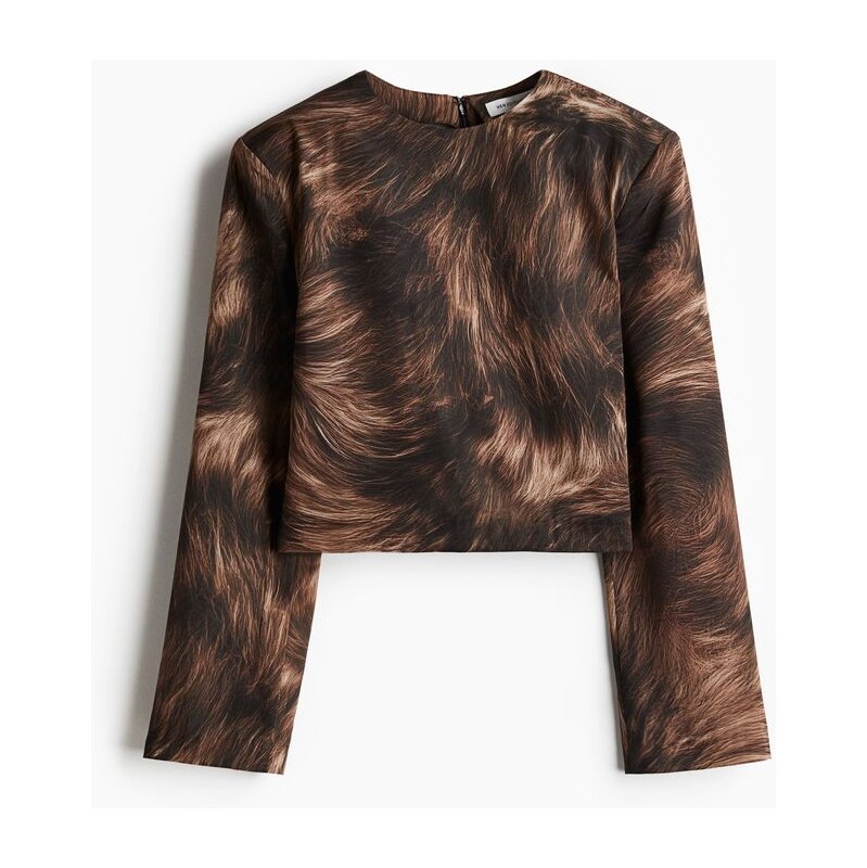 H&M - Tops ramenními vycpávkami - béžová 108729959