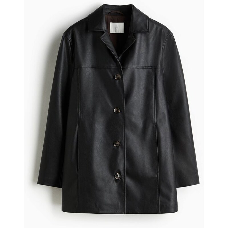 H&M - Bunda z potažené látky - černá 108842080