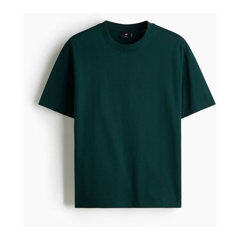 H&M - Tričko Relaxed Fit - Lesní Zelená
