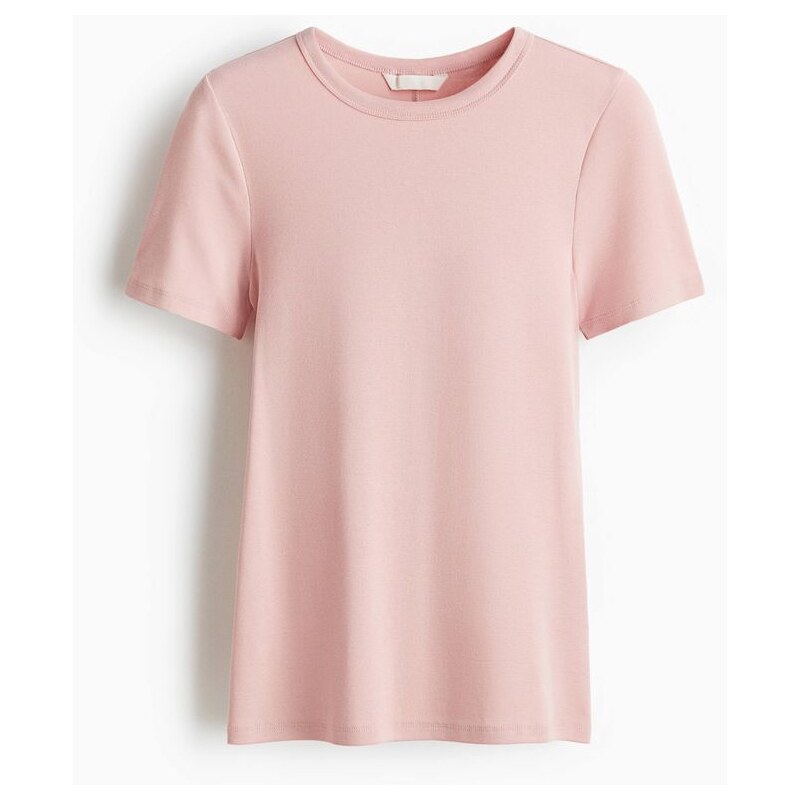 H&M - Přiléhavé tričko - Světle Růžová