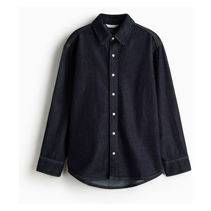 H&M - Džínová košile Feather Soft - modrá 108884964