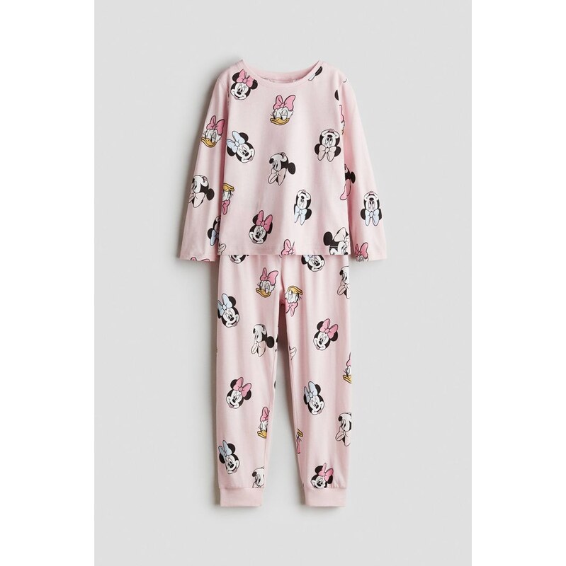 H&M - Žerzejové pyžamo - Růžová/Vzor