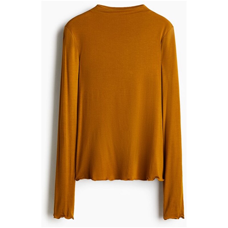 H&M - Tops vysokým límcem - žlutá 108885007