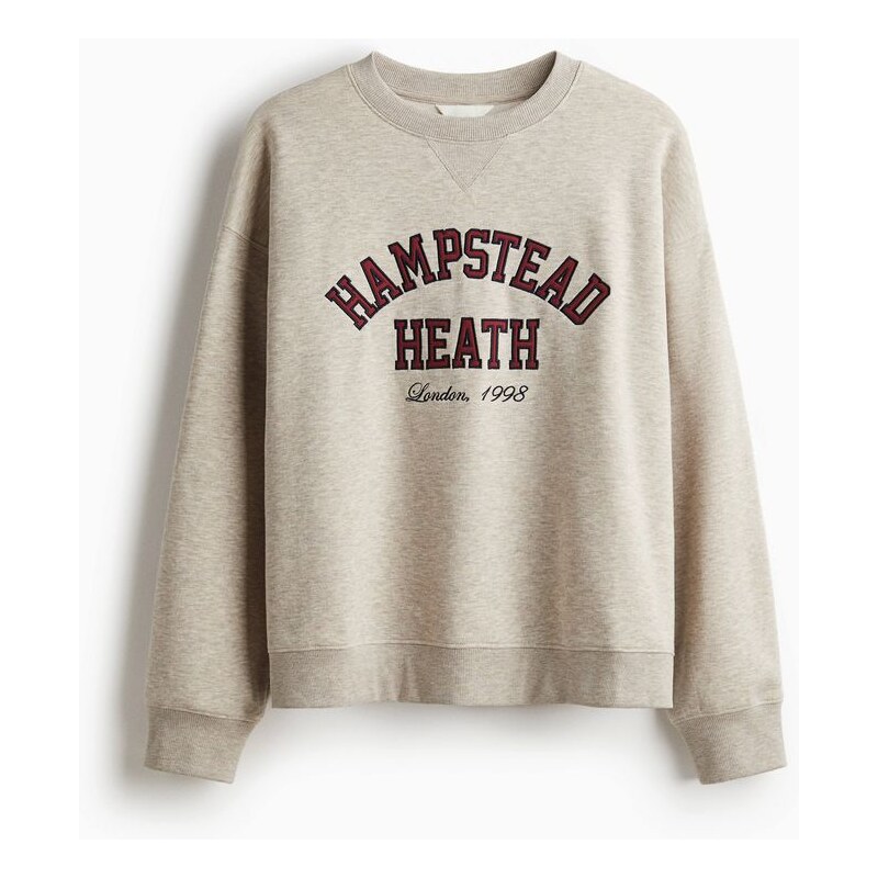 H&M - Mikinas textovým motivem - Světle Béžová/Hampstead Heath