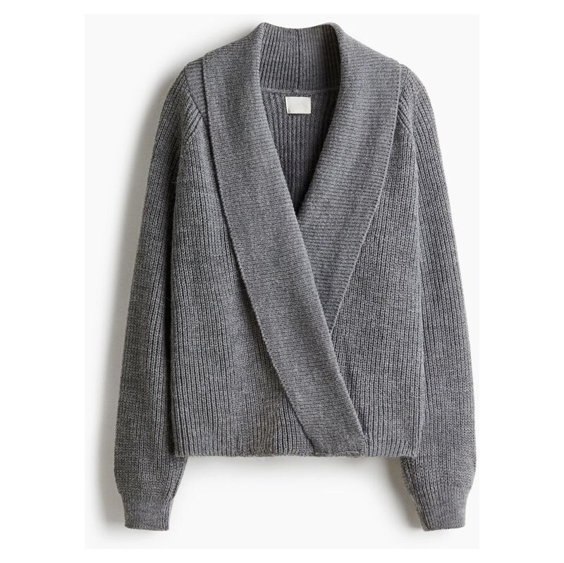 H&M - Oversized svetr - Šedá