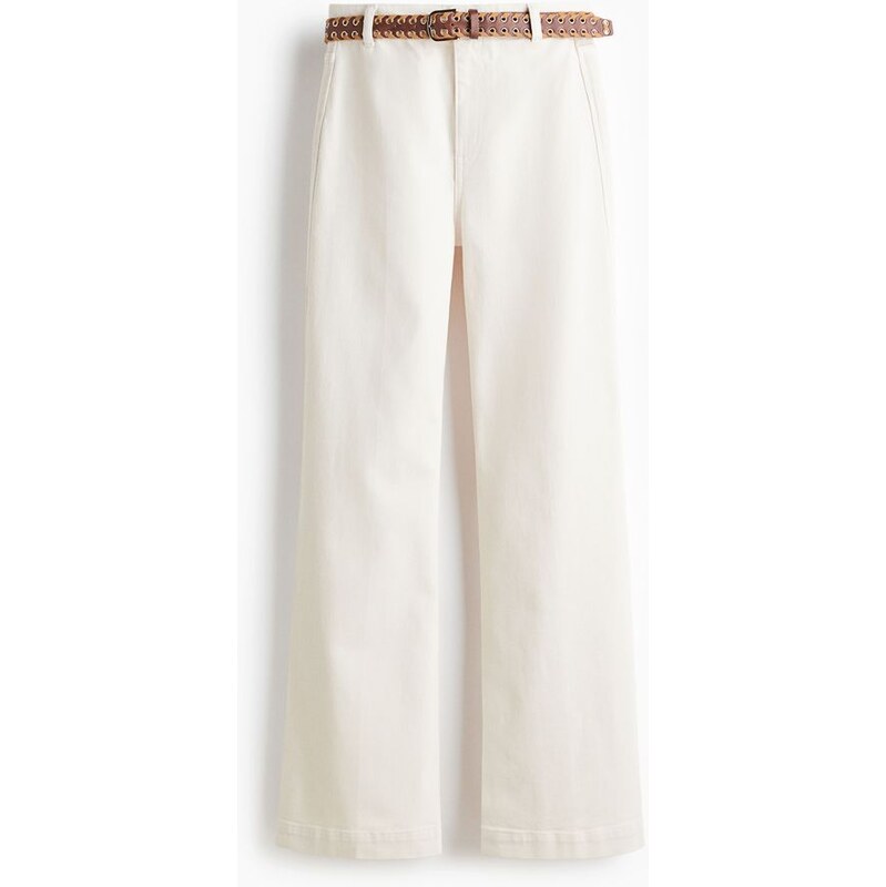 H&M - Flared High Jeans - bílá 108915421