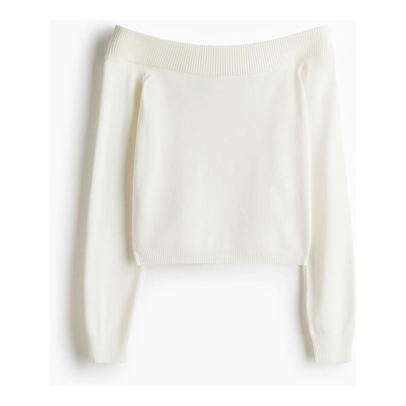 H&M - Top odhalující ramena - Bílá