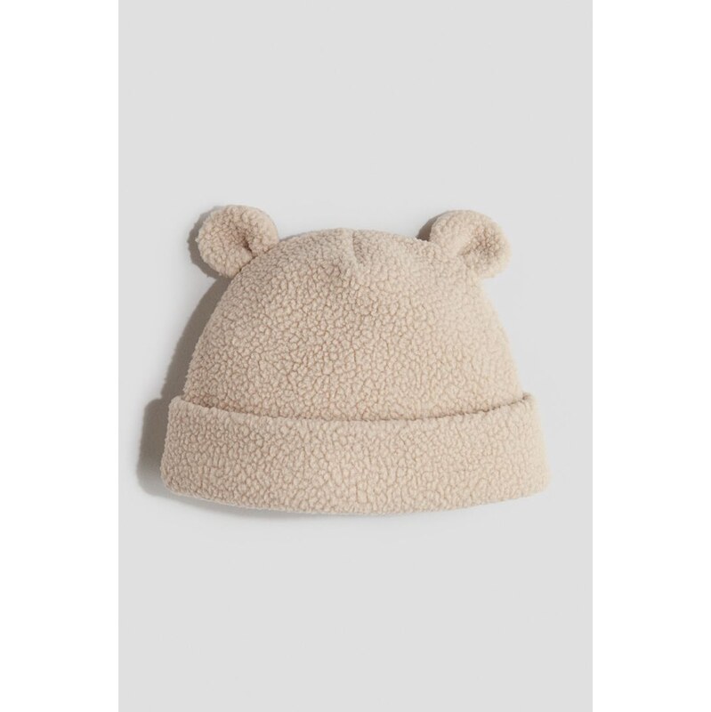 H&M - Plyšová čepices oušky - Béžová