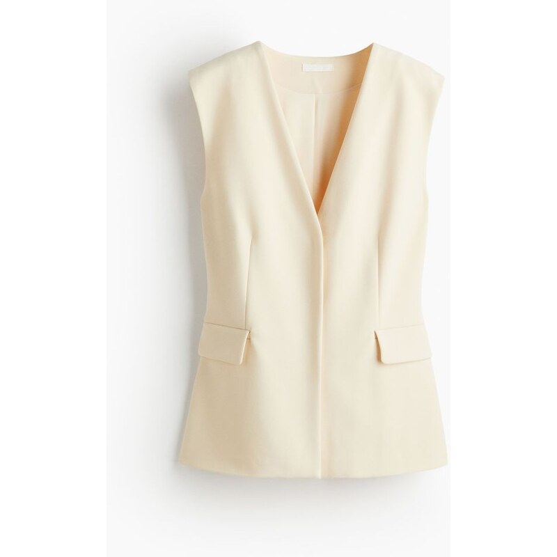 H&M - Dlouhá vesta - béžová 108915500