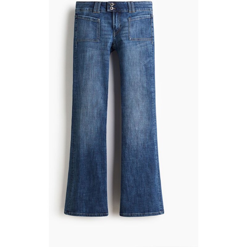 H&M - Flared Low Jeans - Denim Blue