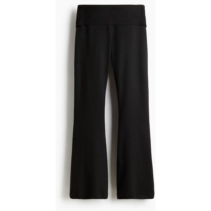 H&M - Pletené kalhoty na jógu - Černá