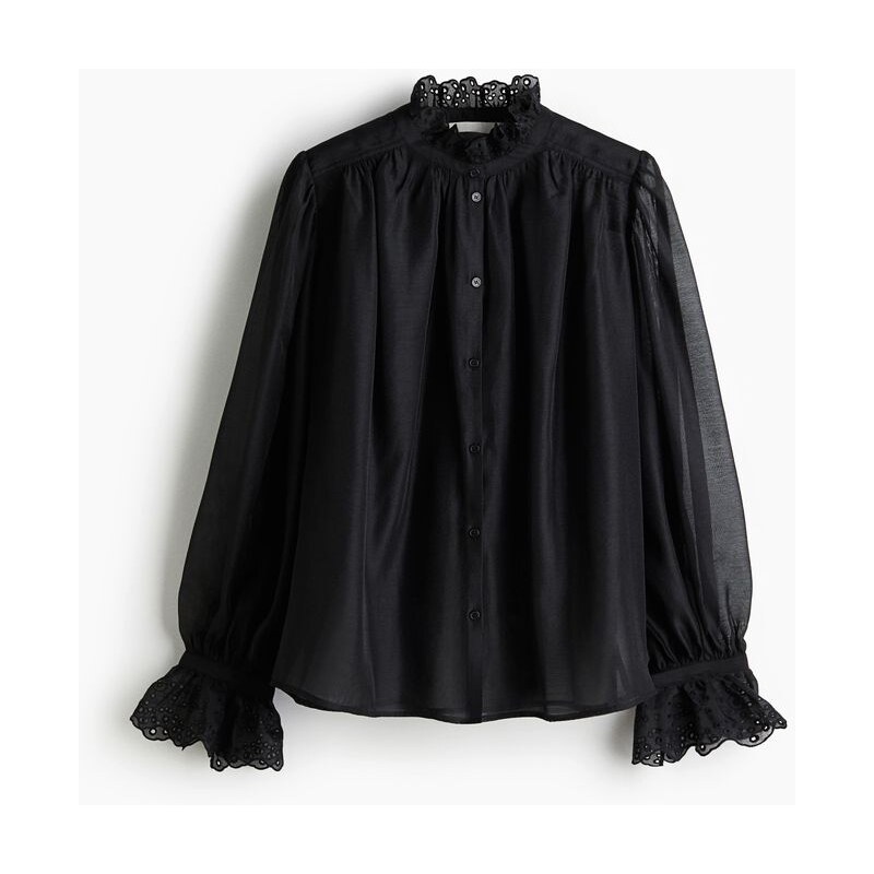 H&M - Halenkas madeirou - černá 108915549