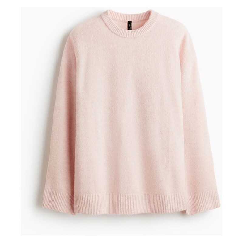 H&M - Svetr Loose Fit - Světle Růžová