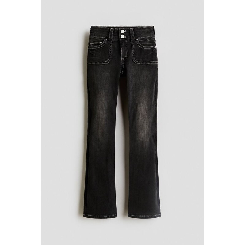 H&M - Bootcut Leg Low Jeans - černá 108930865