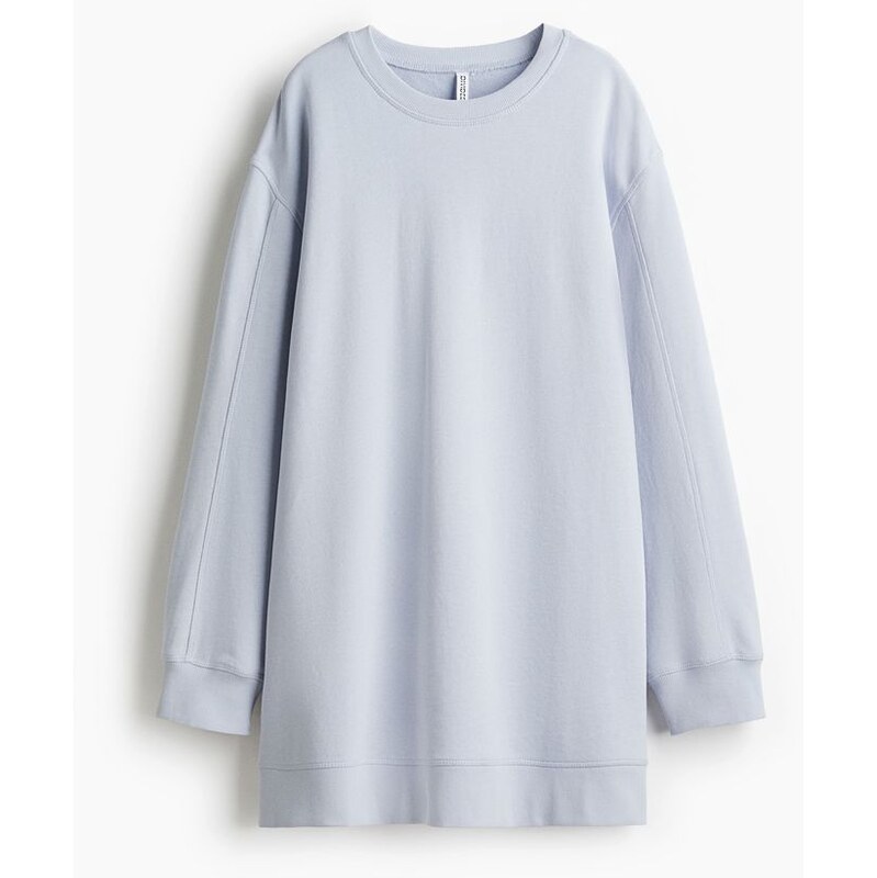 H&M - Šaty z teplákoviny - Bleděmodrá