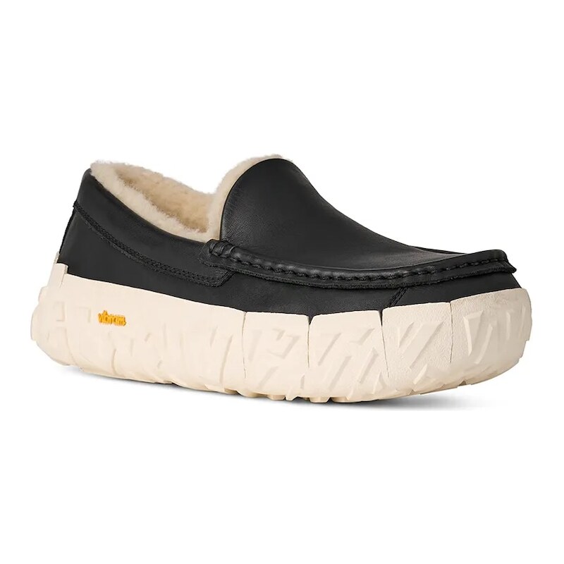 Kožené mokasíny UGG Ascot Wrap Tech Noir