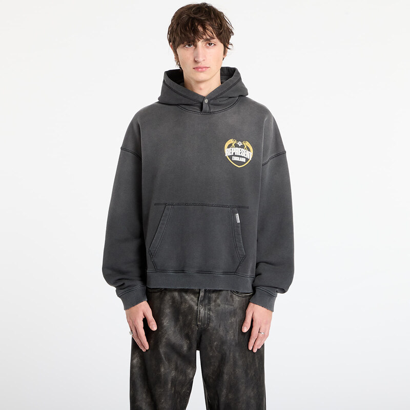 Mikina REPRESENT Represent Angel Border Hoodie Stained Black L