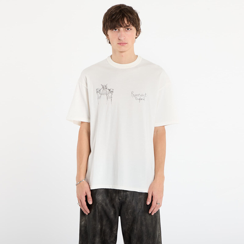 Tričko REPRESENT Hand Drawn Thoroughbred Dogs T-Shirt Flat White