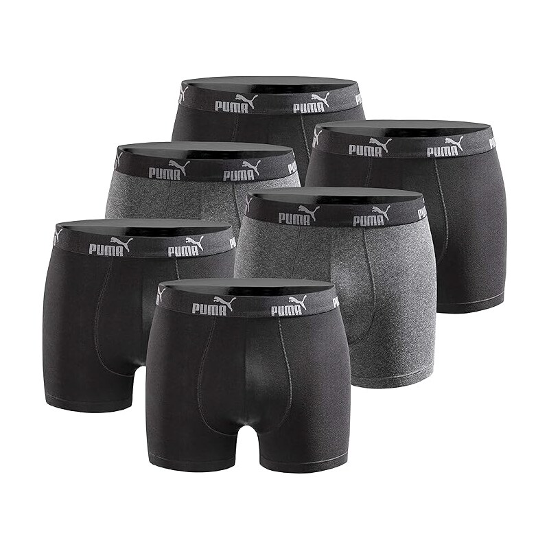 Puma Boxer Shorts Basic pánské boxerky 6 kusů, černá L