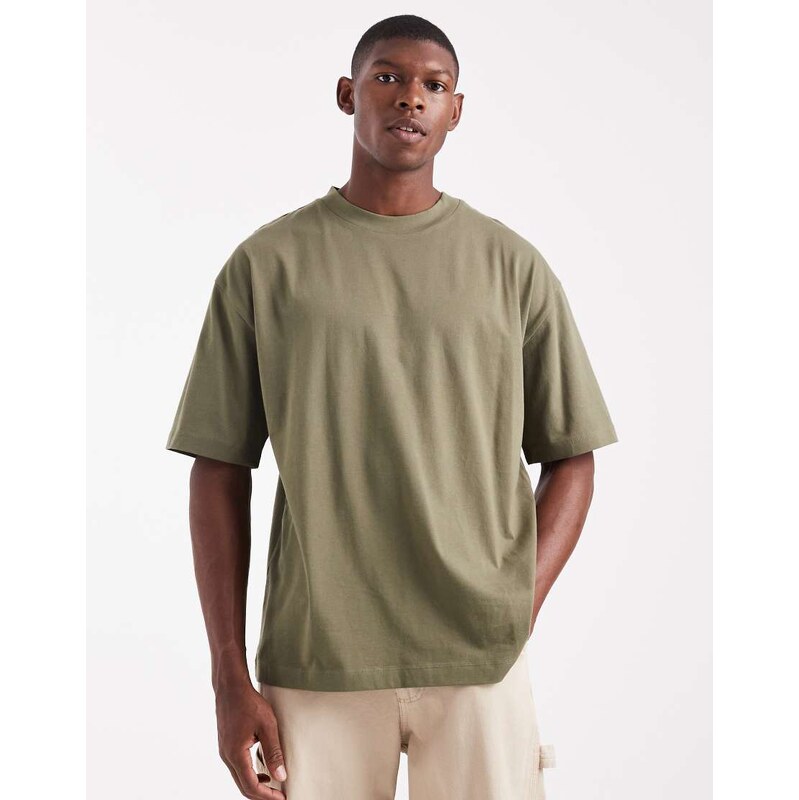 ASOS DESIGN Essentials oversized crew neck t-shirt in khaki