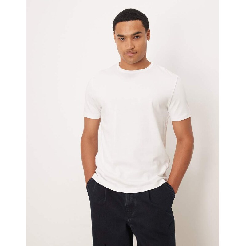 ARKET pure cotton heavyweight slim fit t-shirt in white