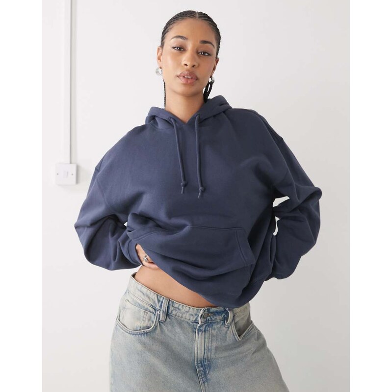 Weekday Essence hoodie in navy 108969729