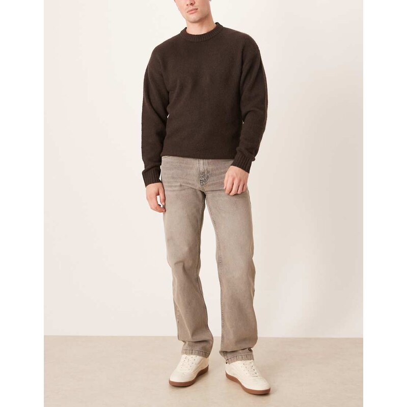 ASOS DESIGN straight jeans in grey tint