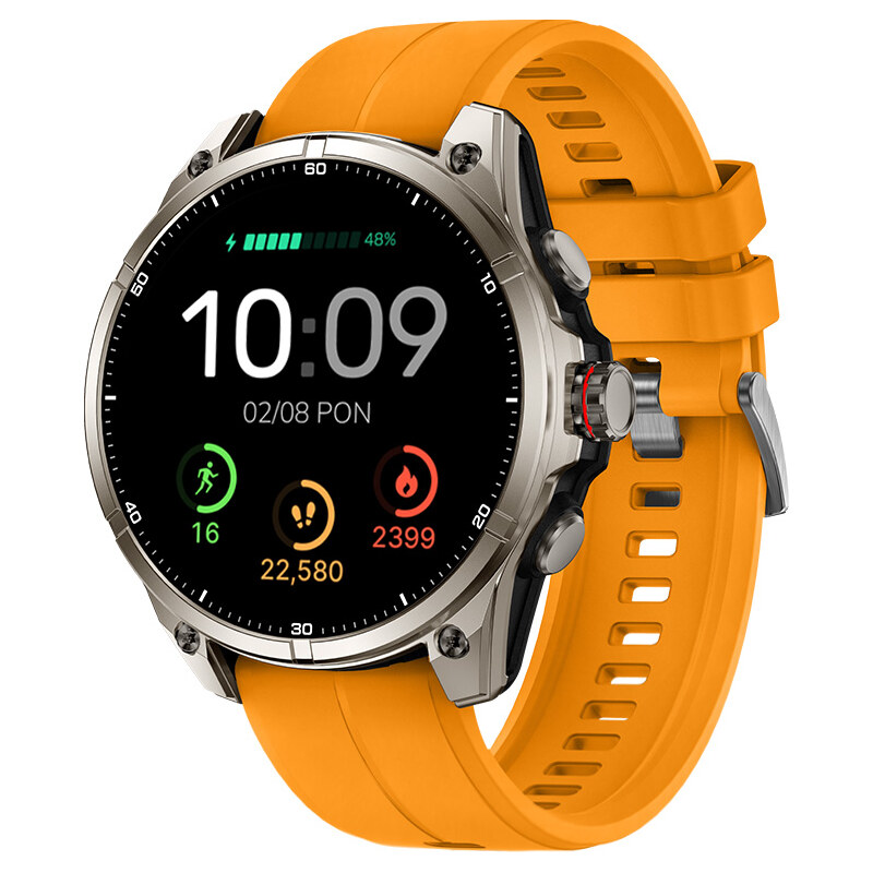 Madvell Onyx 3 s GPS platinové s oranžovým silikonovým řemínkem