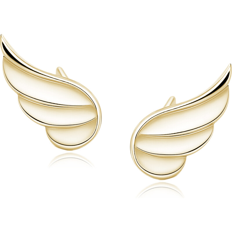 Olivie Stříbrné náušnice ANDĚLSKÉ KŘÍDLO GOLD 4579 55325199