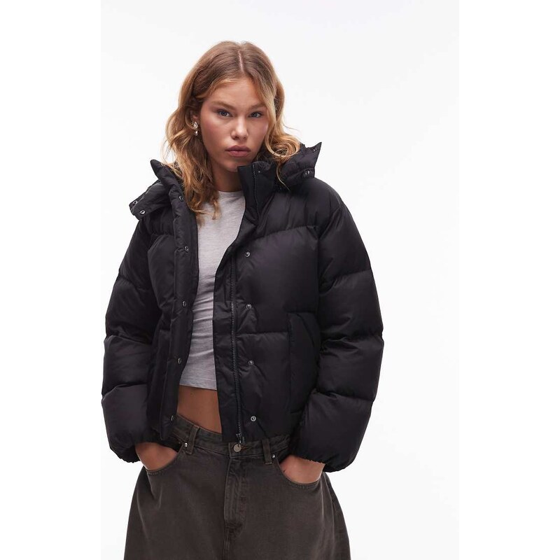 Levis western shortie puffer coat in black
