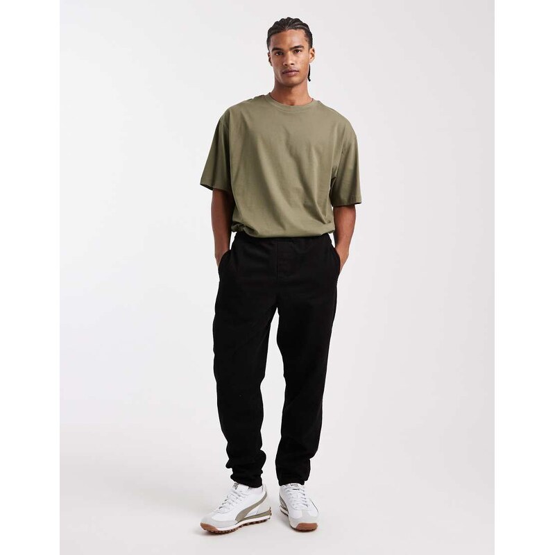 ASOS DESIGN Essentials 2 pack oversized t-shirts in stone and khaki-Multi