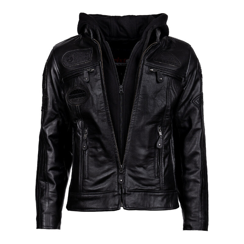 Dámská Kožená Bunda MC Collection LH3 AllBlack Brixton Černá 101229039
