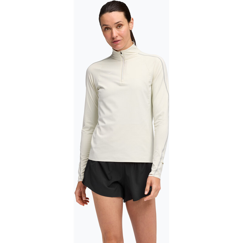 Dámská běžecká mikina HOKA GlideTech Quarter Zip ruffle salt